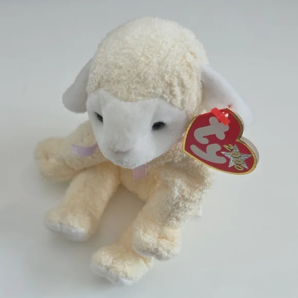 Ty Beanie Babies White And Cream Collection - Bunny, Lambs, Unicorn, And Bear - Picture 7 of 7